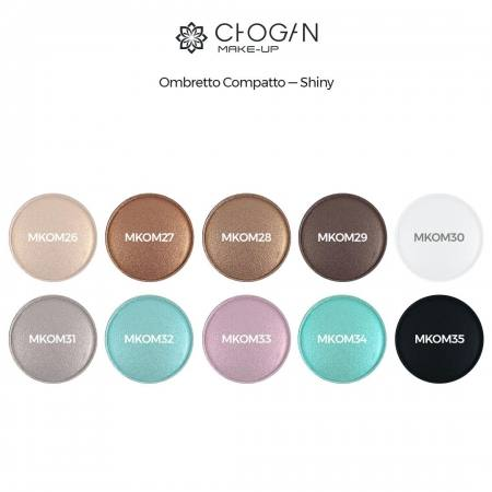 Swatches teintes MKOM26 à MKOM35 – Ombre à Paupières Shiny Chogan MAKE-UP