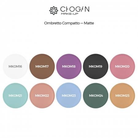 Swatches teintes MKOM16 à MKOM25 – Ombre à Paupières Matte Chogan MAKE-UP