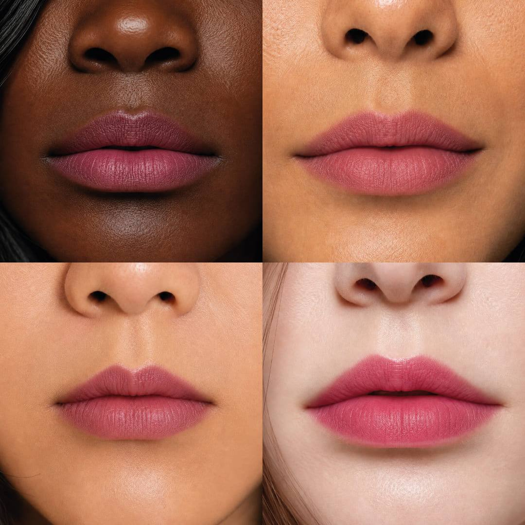 MyLip Secret Blackberry Delight porté sur 4 carnations – MoniAmori Milano